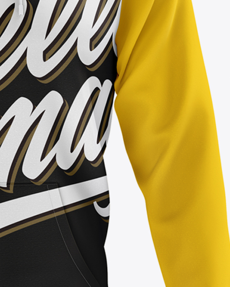 Raglan Hoodie Mockup - Front View