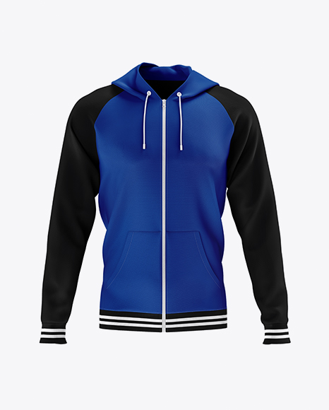 Raglan Hoodie Mockup - Front View