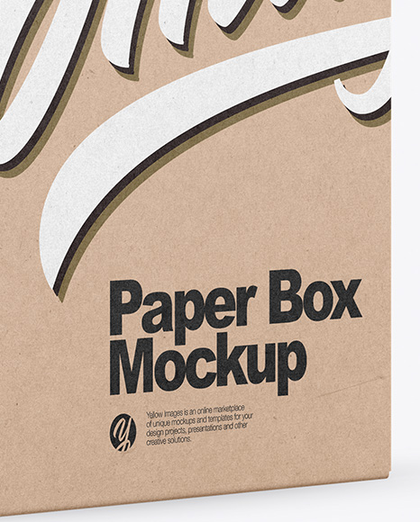 Opened Kraft Box Mockup