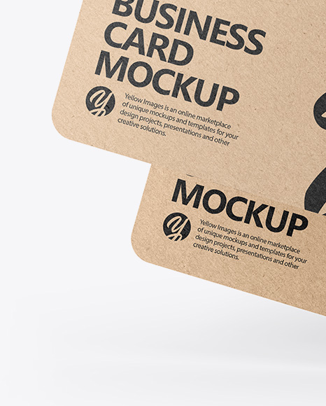 Kraft Business Cards Mockup