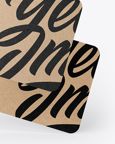 Kraft Business Cards Mockup