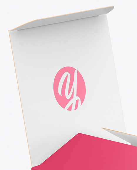 Opened Paper Box Mockup