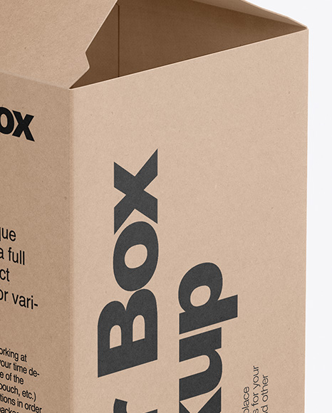 Opened Kraft Box Mockup