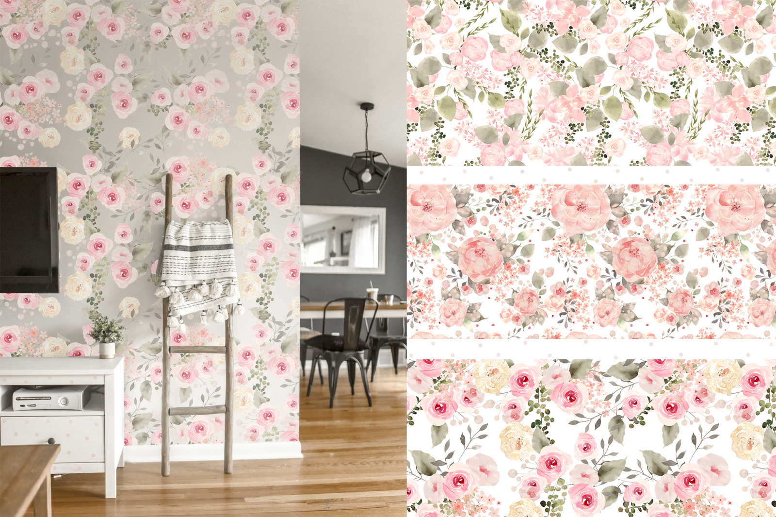 Watercolor Blooming Flowers Watercolor Blooming Flowers