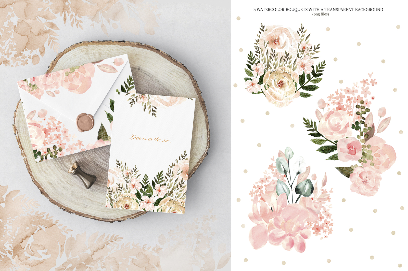 Watercolor Blooming Flowers Watercolor Blooming Flowers
