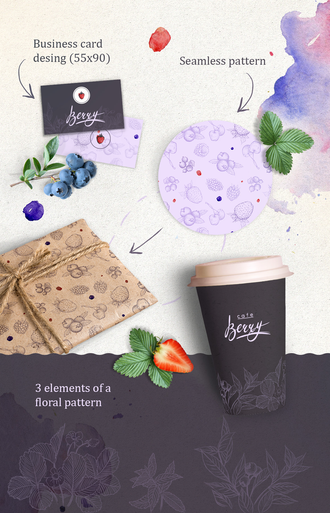 Hand drawn vector illustrations set – Berry! Hand drawn vector illustrations set – Berry!