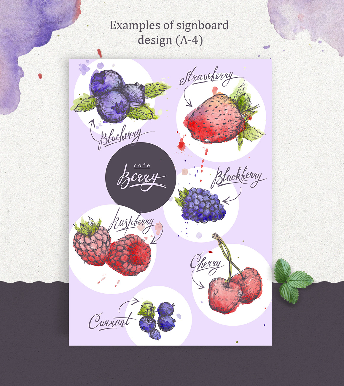 Hand drawn vector illustrations set – Berry!