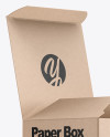 Opened Kraft Box Mockup Opened Kraft Box Mockup