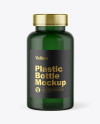 Green Plastic Bottle Mockup