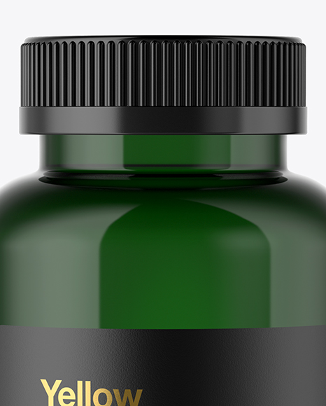 Green Plastic Bottle Mockup