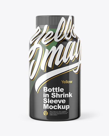 Green Plastic Bottle Mockup