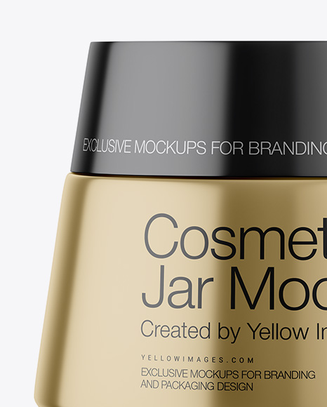 Metallic Cosmetic Jar Mockup