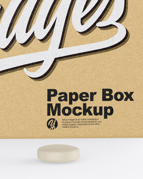 Kraft Box w/ Tablets Mockup