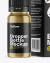 Metallic Dropper Bottle w/ Box Mockup