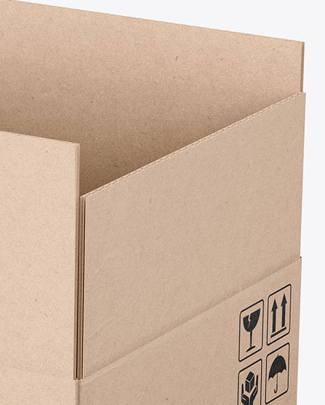 Opened Kraft Box Mockup