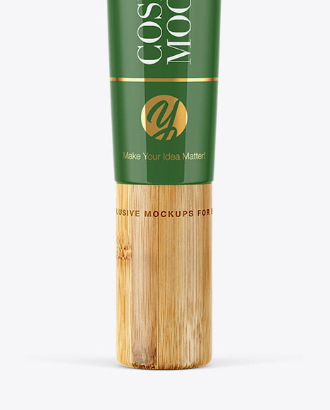 Glossy Tube With Bamboo Cap