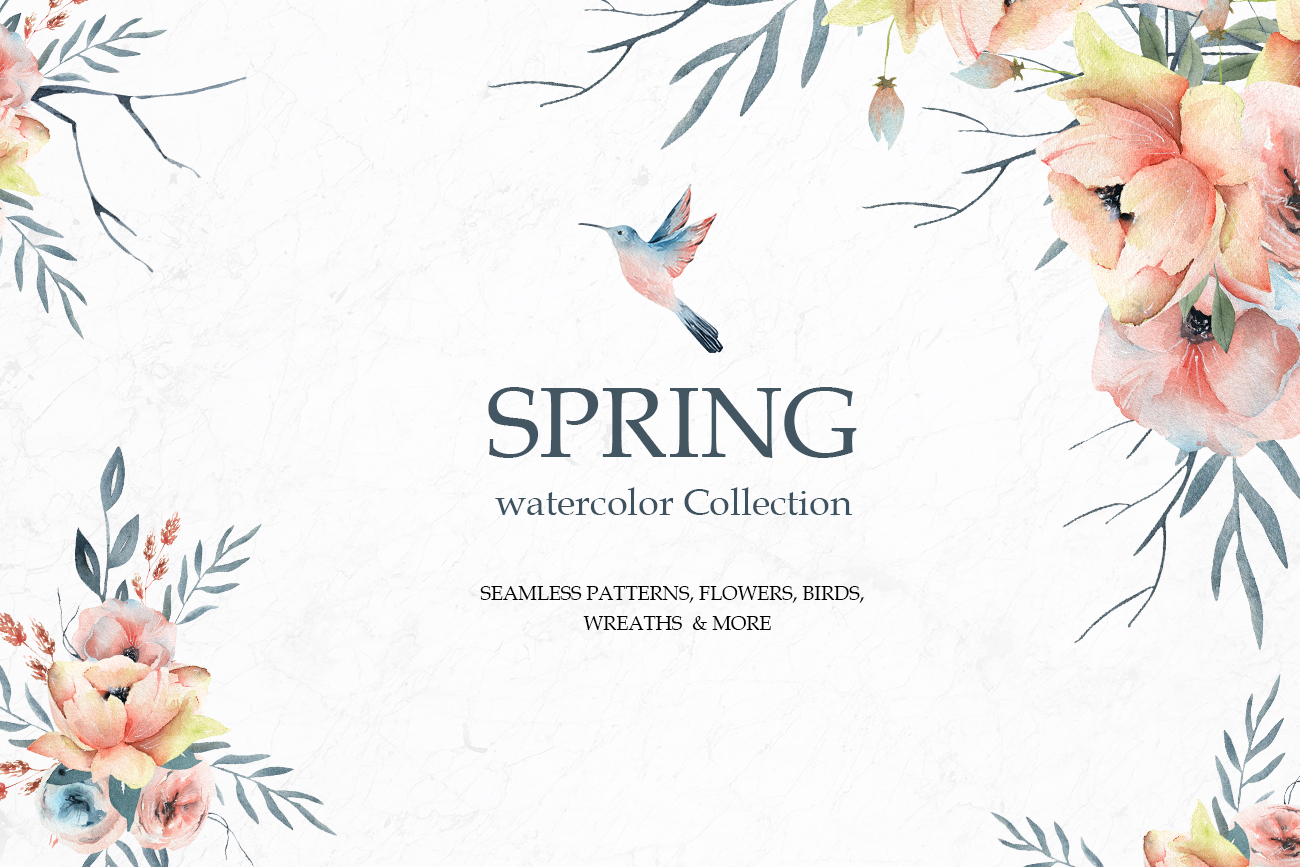 Spring Watercolor Collection Spring Watercolor Collection