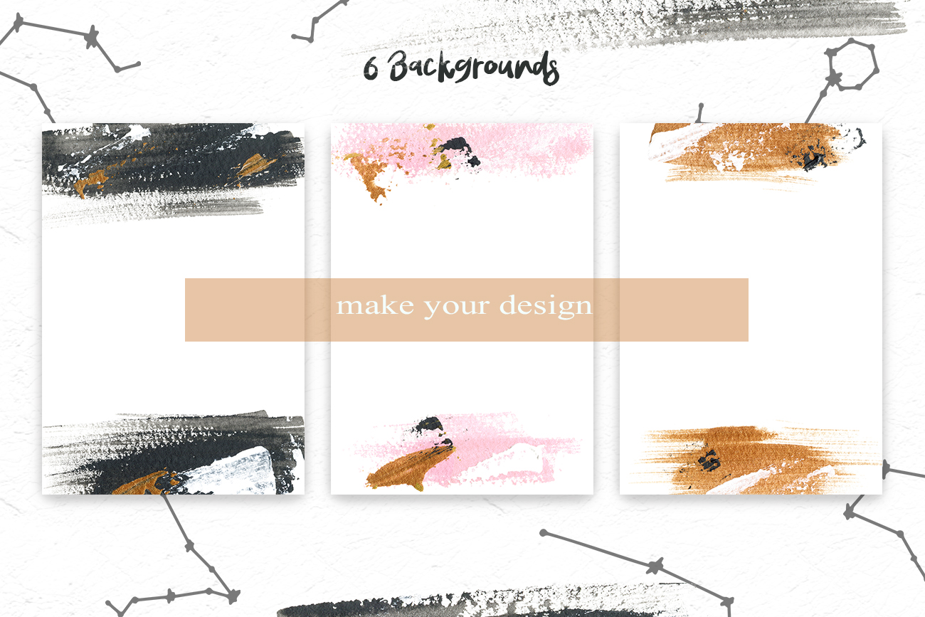 Black Moon clipart, watercolor stylish planet Black Moon clipart, watercolor stylish planet