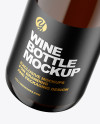 Amber Glass Wine Bottle Mockup