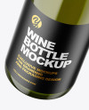 Green Glass White Wine Bottle Mockup