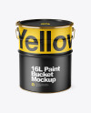 16L Matte Paint Bucket Mockup