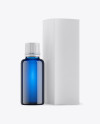 Blue Glass Bottle w/ Box Mockup