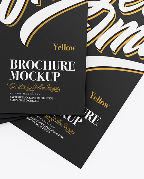 Four Paper Brochures Mockup