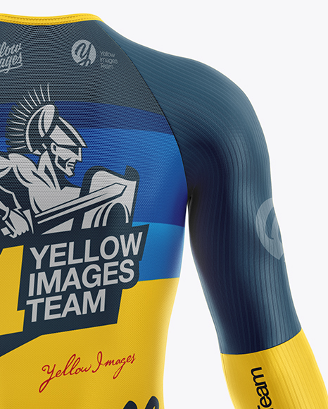 Cycling Speed Suit Mockup - Back View