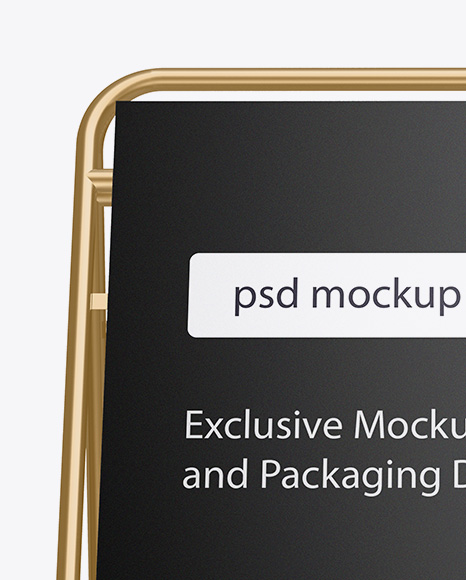 Glossy Metallic Stand Mockup