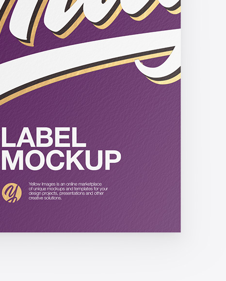 Paper Label With Rope Mockup