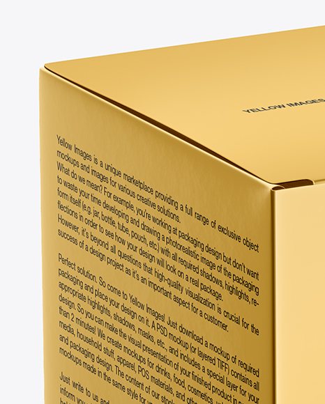 Metallic Paper Box Mockup