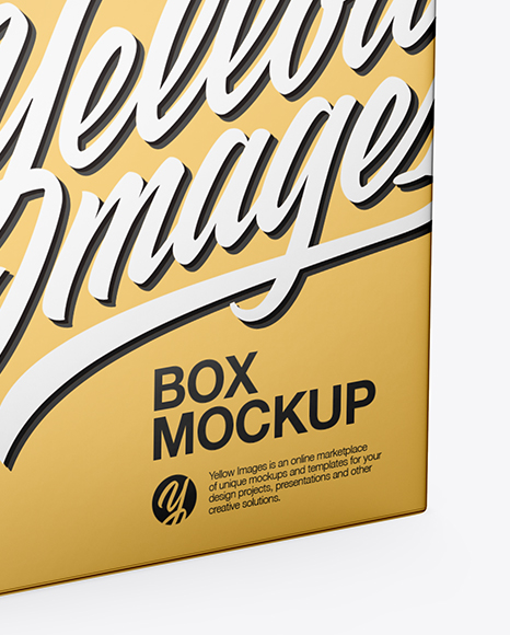 Metallic Paper Box Mockup