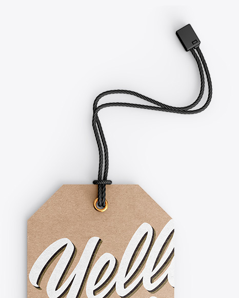 Kraft Label With Rope Mockup