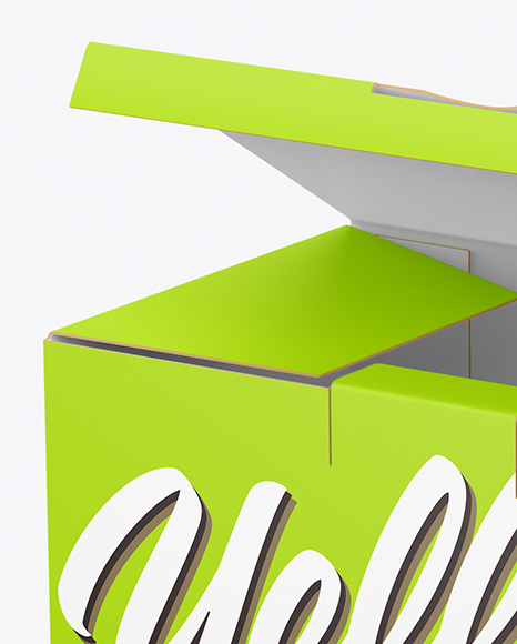 Opened Paper Box Mockup