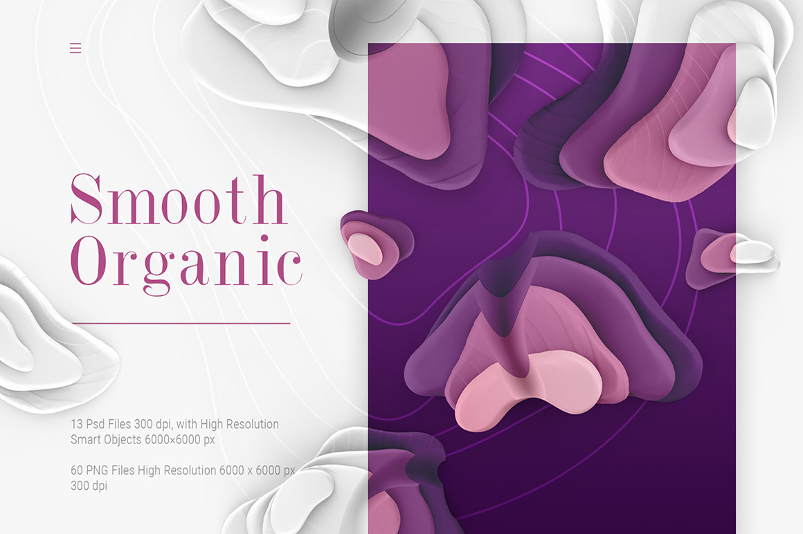 Set of graphic elements “Smooth Organic”