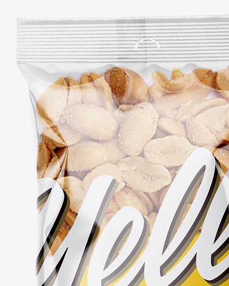 Clear Plastic Pack w/ Peanuts Mockup