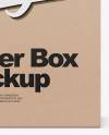 Opened Kraft Box Mockup