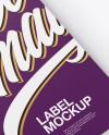 Paper Label With Rope Mockup - Half Side View