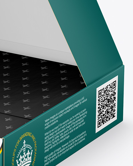 Opened Paper Box Mockup