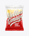 Matte Bag With Potato Chips Mockup