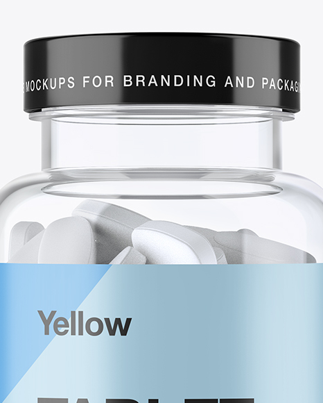 Clear Plastic Pill Bottle Mockup