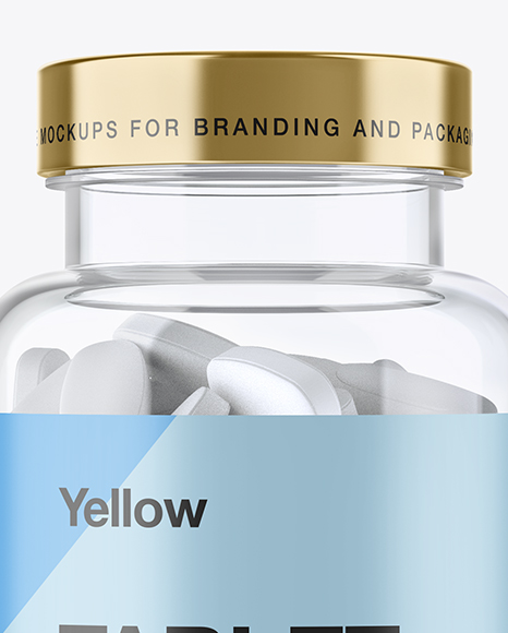 Clear Plastic Pill Bottle Mockup