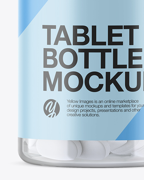 Clear Plastic Pill Bottle Mockup