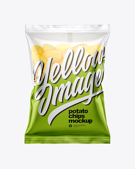 Bag With Potato Chips Mockup