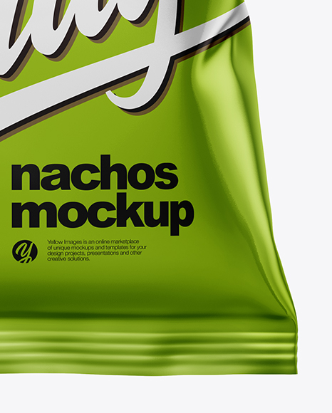 Matte Bag With Nachos Mockup