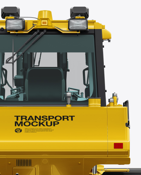 Crawler Dozer Mockup - Back View