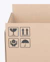 Opened Kraft Box Mockup Opened Kraft Box Mockup