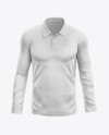 Men's Long Sleeve Polo T-Shirt - Front View