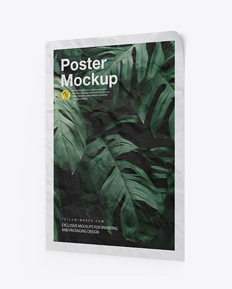 Crumpled Poster Mockup