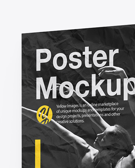 Crumpled Poster Mockup